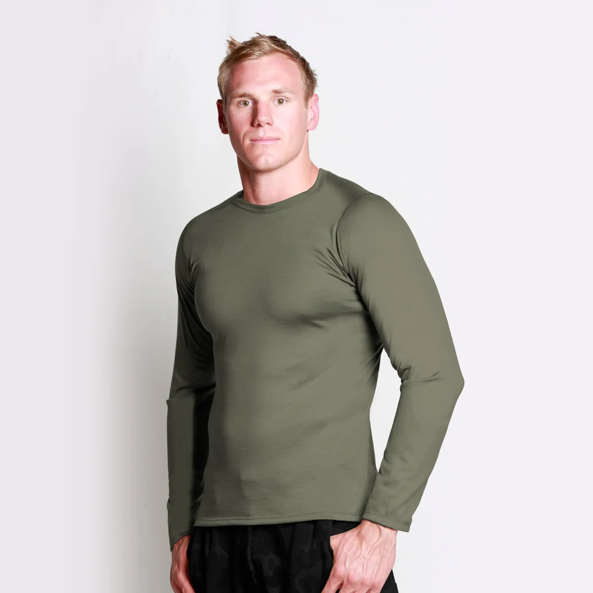 #111 Long Sleeve Crew Neck Merino T-Shirt 175gsm