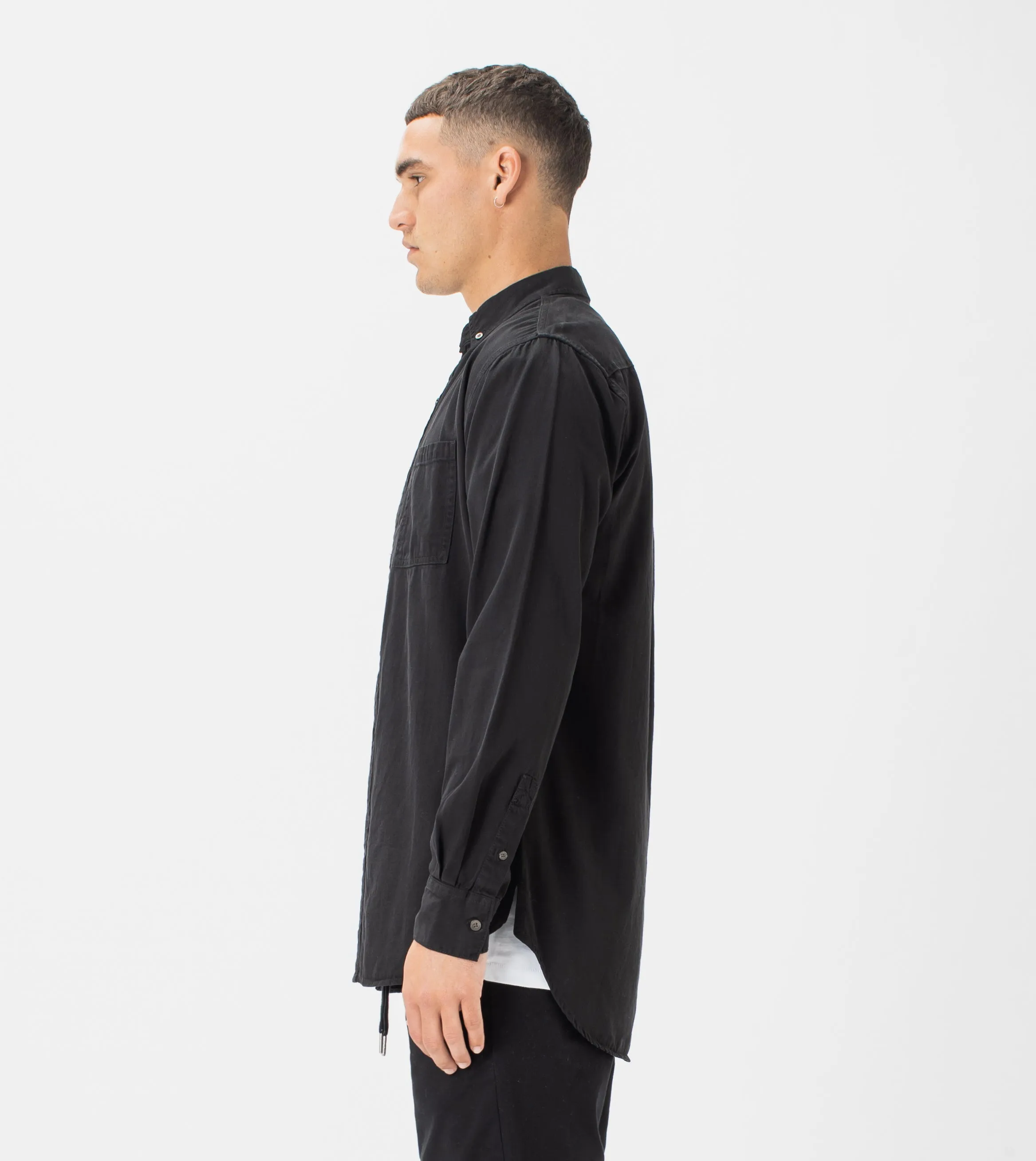 7 Foot Work Denim LS Shirt Washed Black