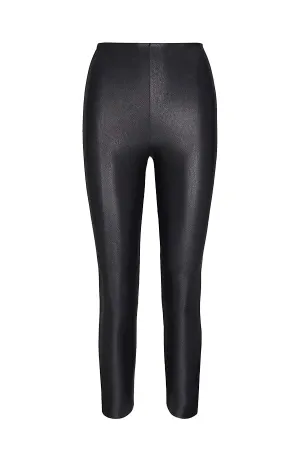 7/8 Faux Leather Legging- Black