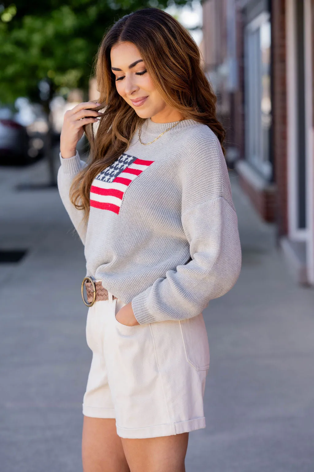 American Flag Sweater