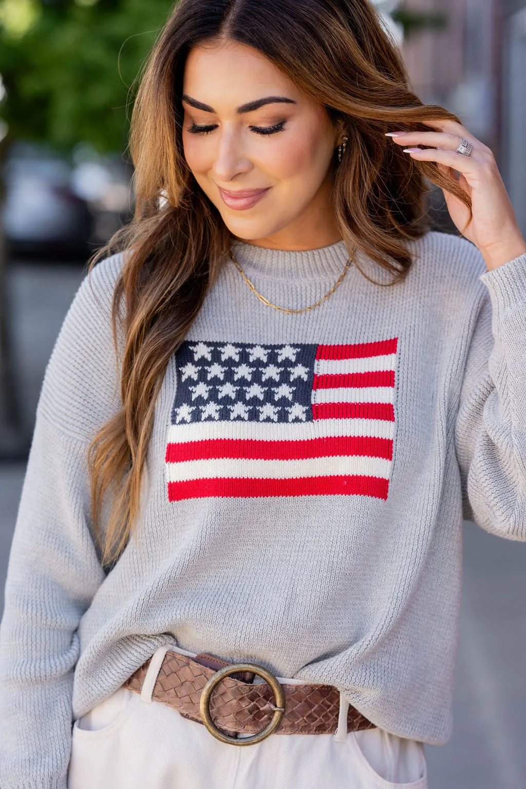 American Flag Sweater