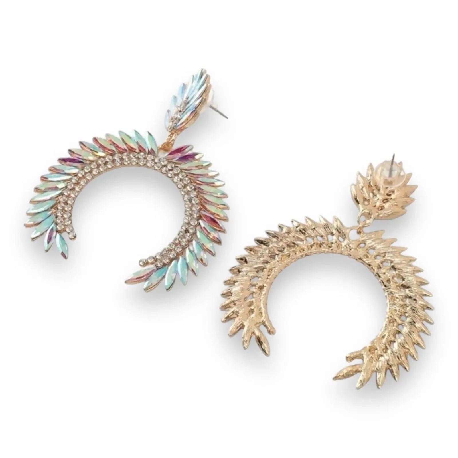 Arch-Shaped Drop Earrings: Sparkles in Every Curve