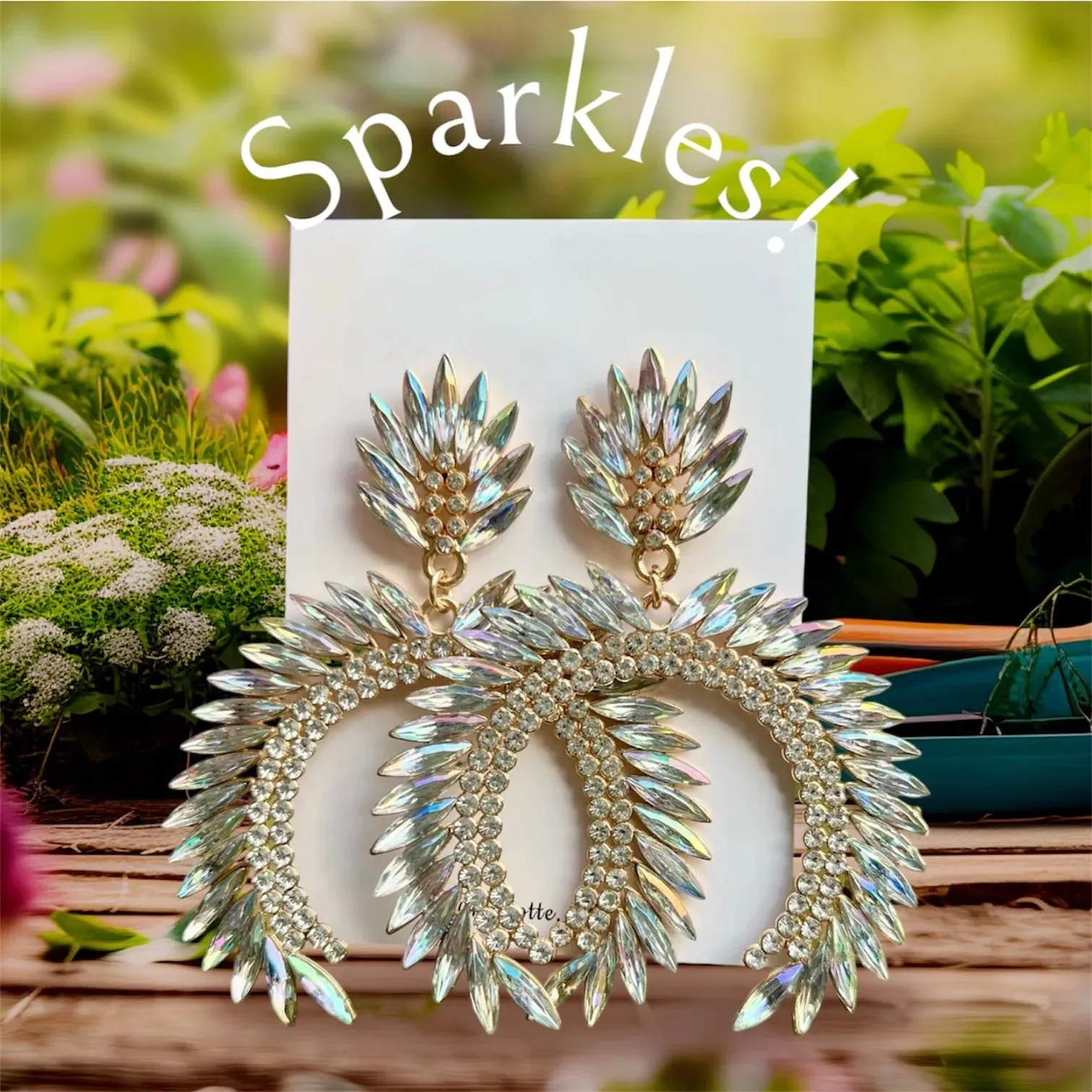 Arch-Shaped Drop Earrings: Sparkles in Every Curve