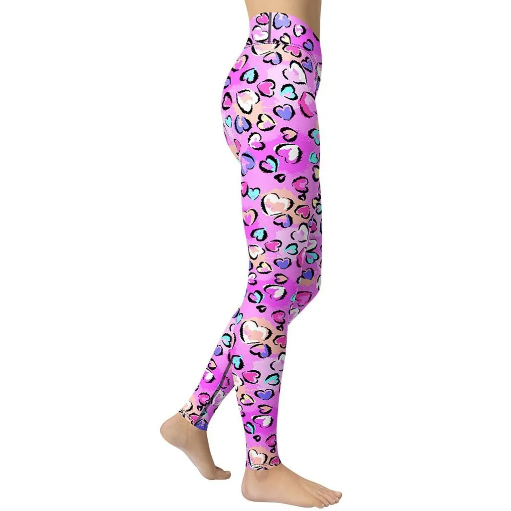 Artsy Heart Yoga Leggings