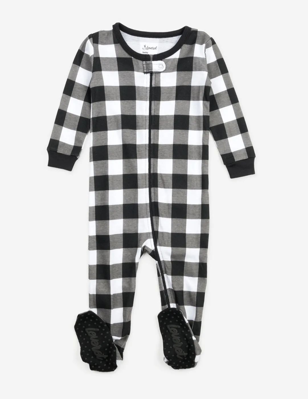 Black & White Plaid Matching Family Pajama Set