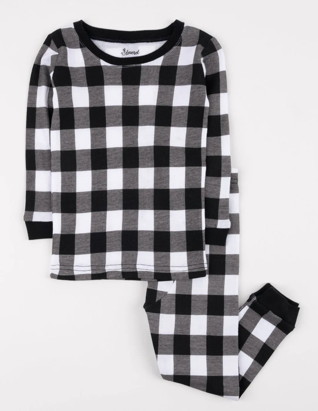 Black & White Plaid Matching Family Pajama Set