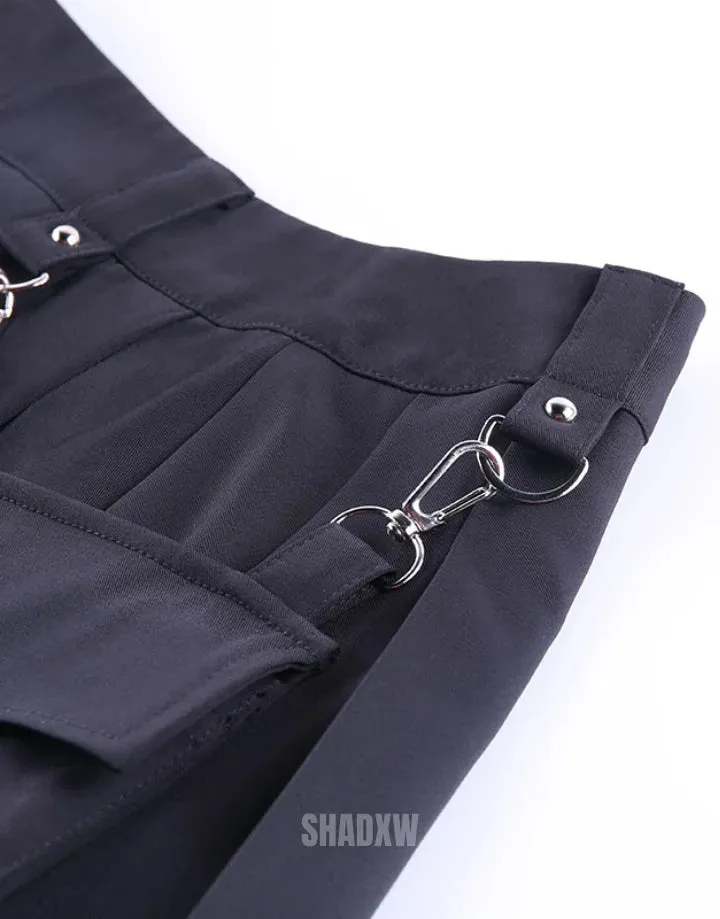 Black Cargo Skirt