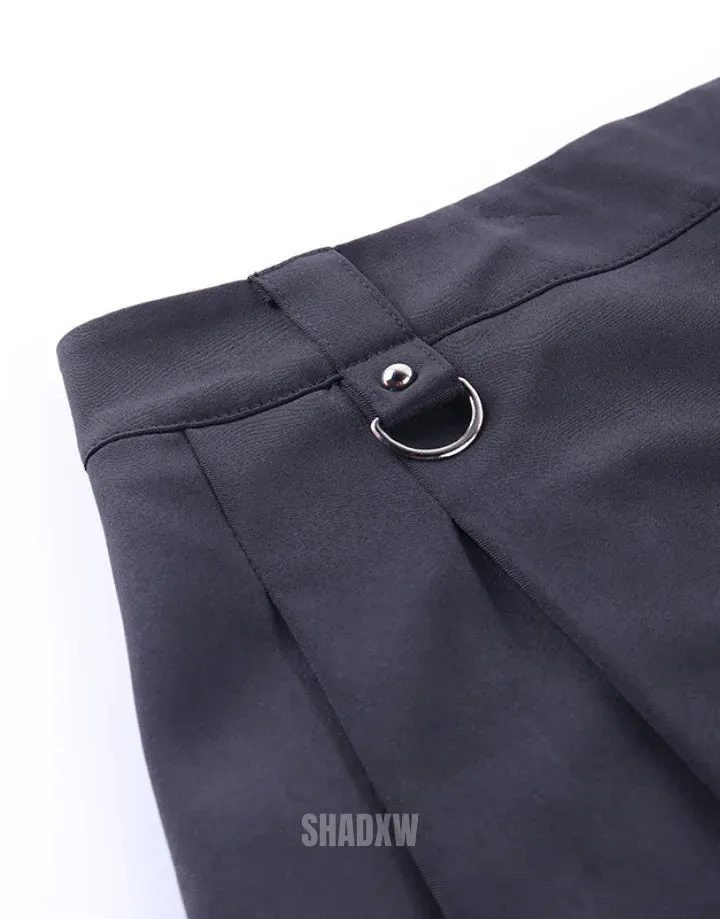 Black Cargo Skirt