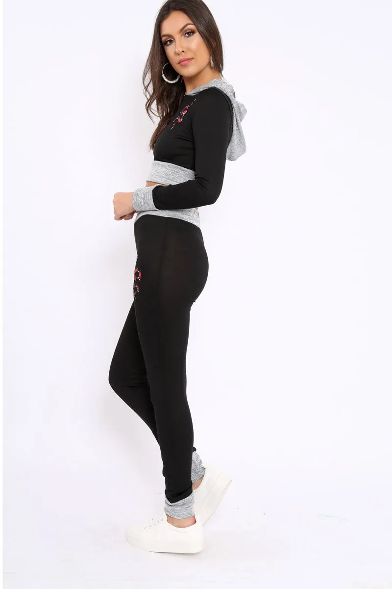 Black Snake Loungewear Set - Evie