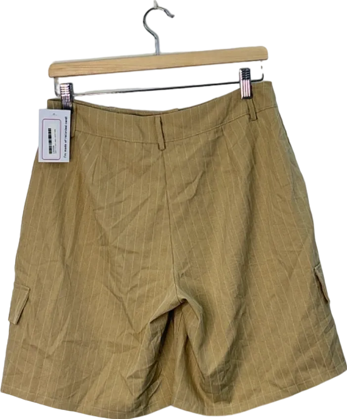 Boohoo Beige Cargo Shorts UK 10