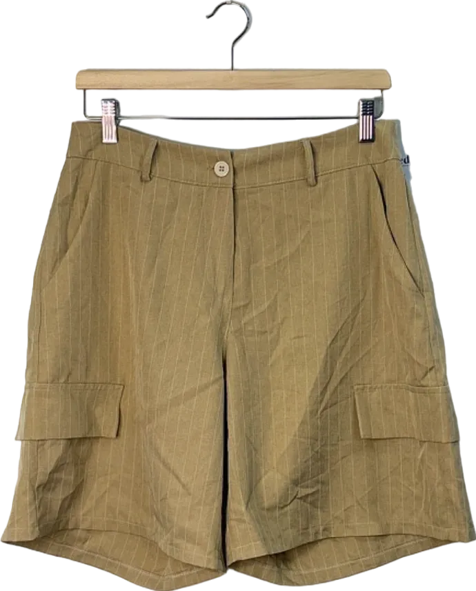 Boohoo Beige Cargo Shorts UK 10