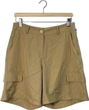 Boohoo Beige Cargo Shorts UK 10