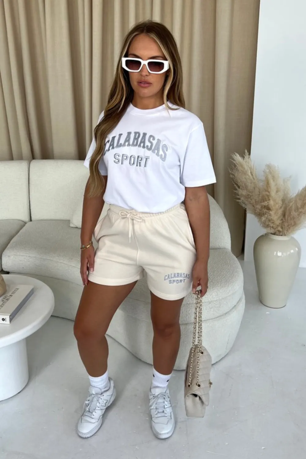 Calabasas Sport Embroidered T-Shirt and Shorts Co-ord