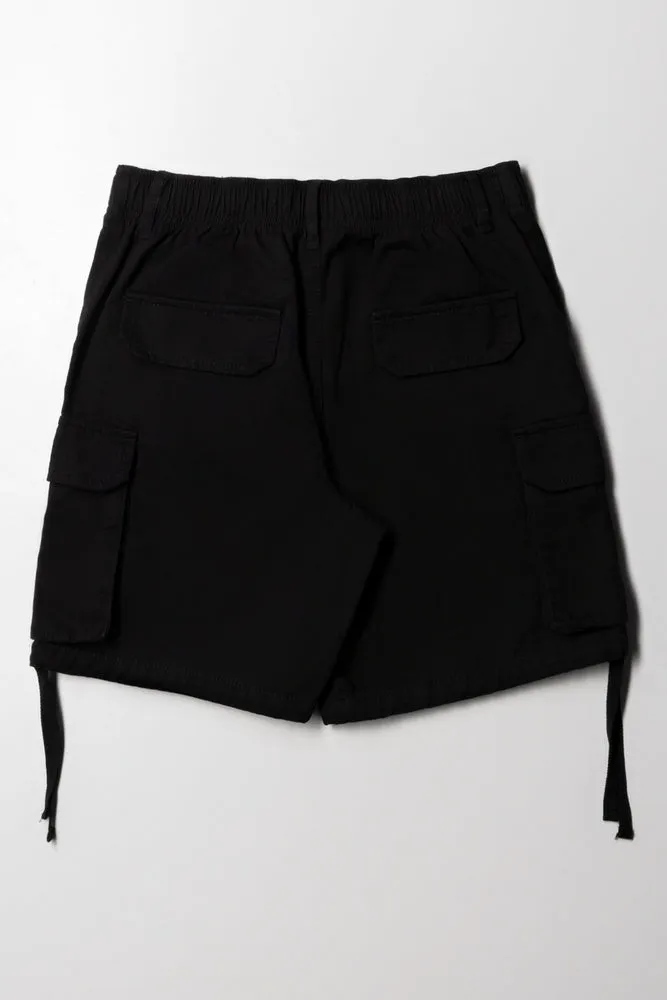 Cargo Bermuda Twill Shorts Black