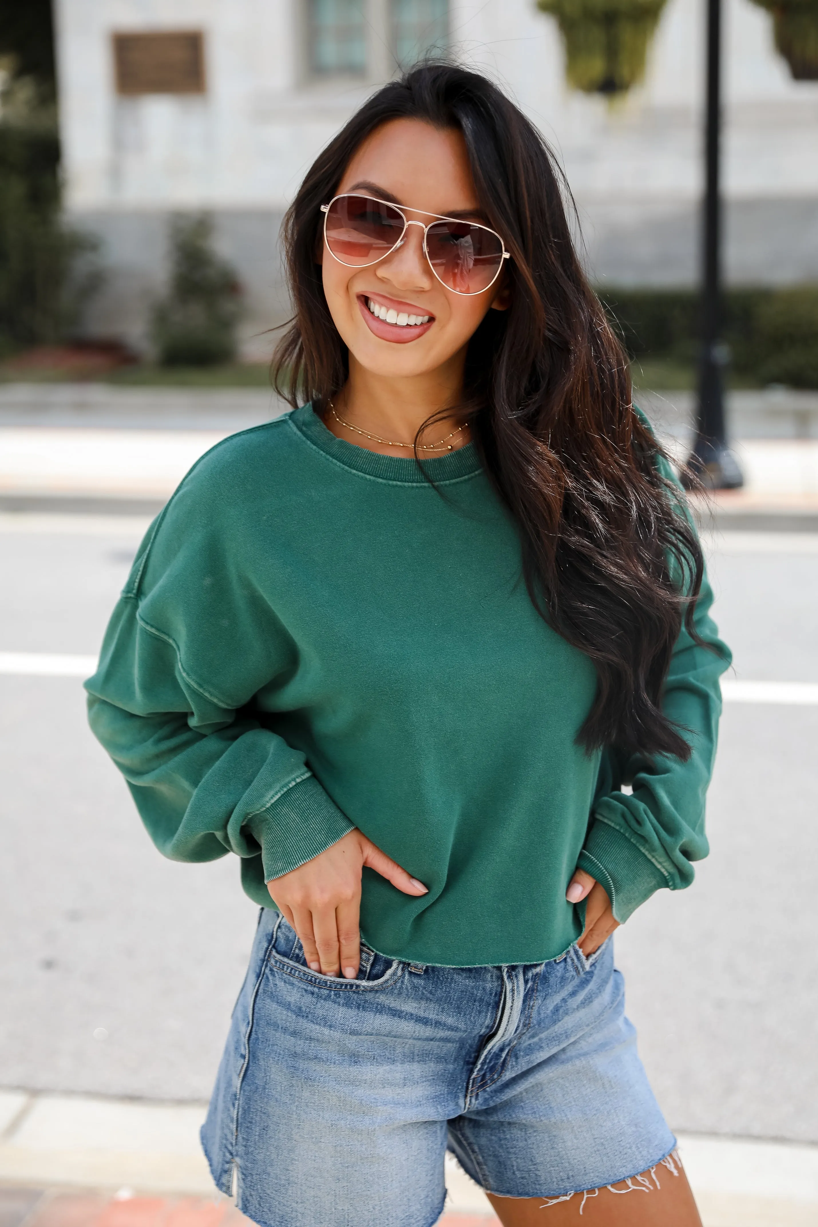 Chill Out Cropped Pullover - DU DEAL