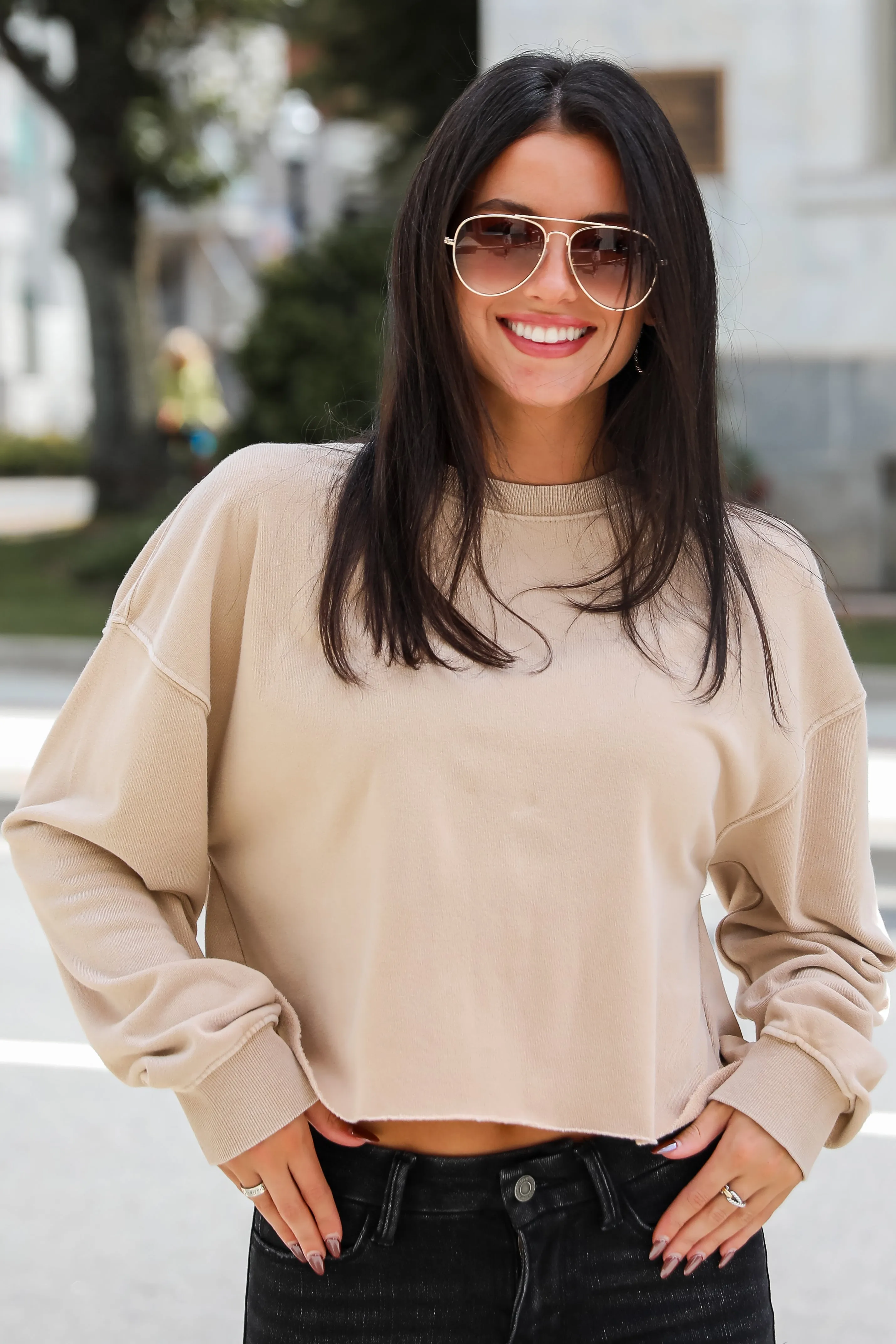 Chill Out Cropped Pullover - DU DEAL