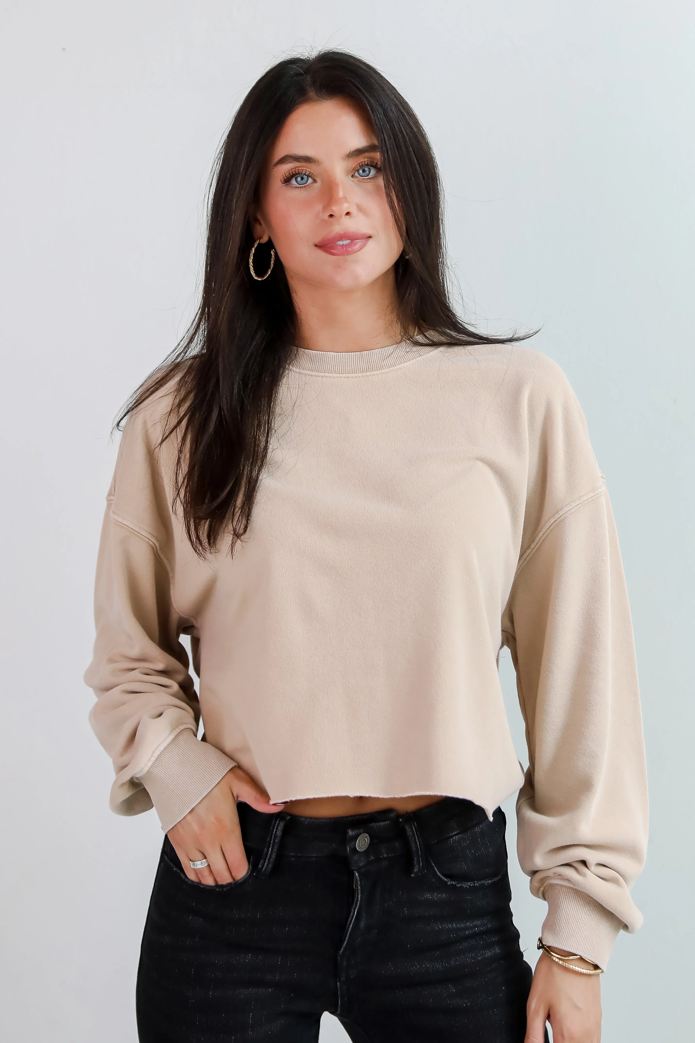 Chill Out Cropped Pullover - DU DEAL