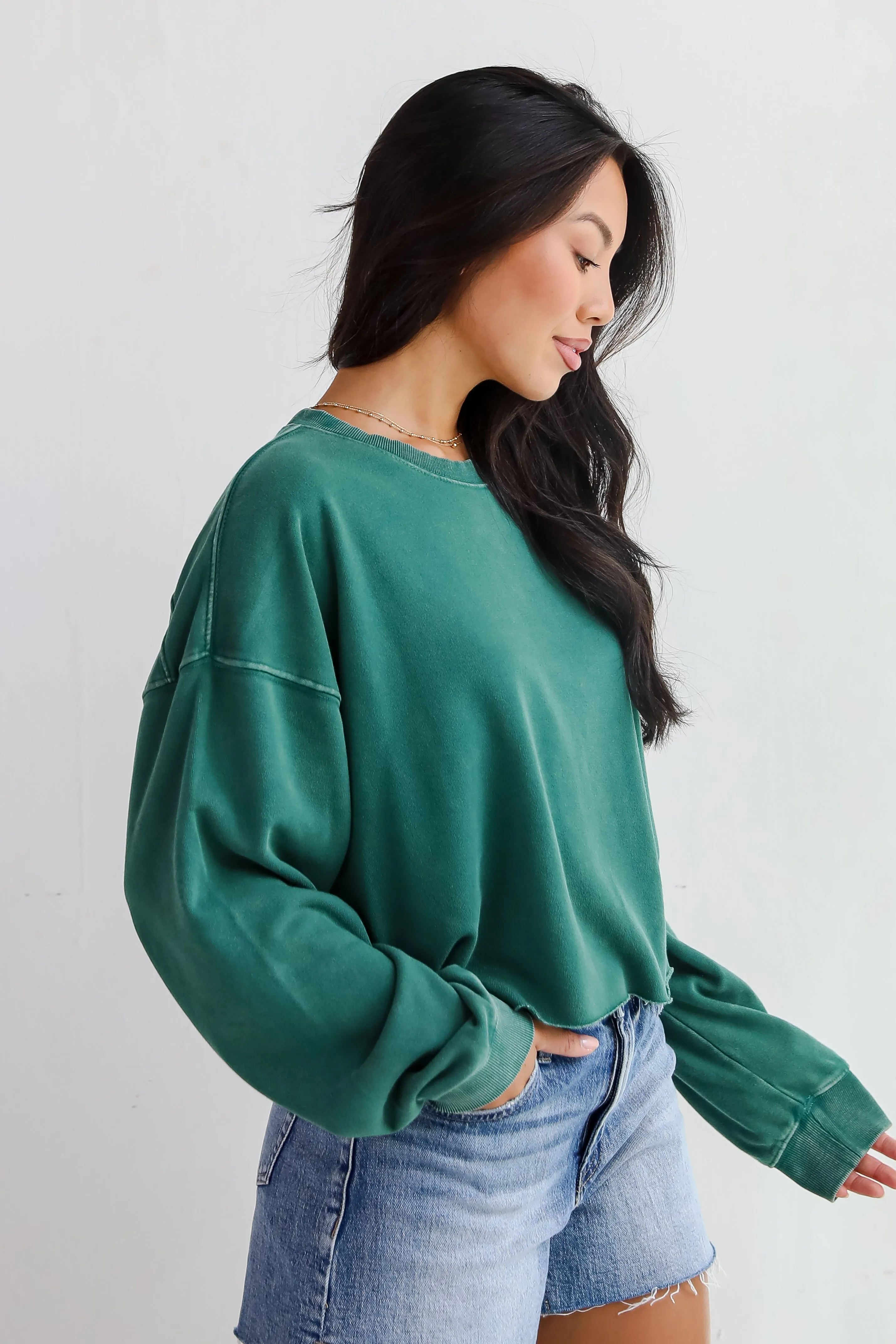 Chill Out Cropped Pullover - DU DEAL