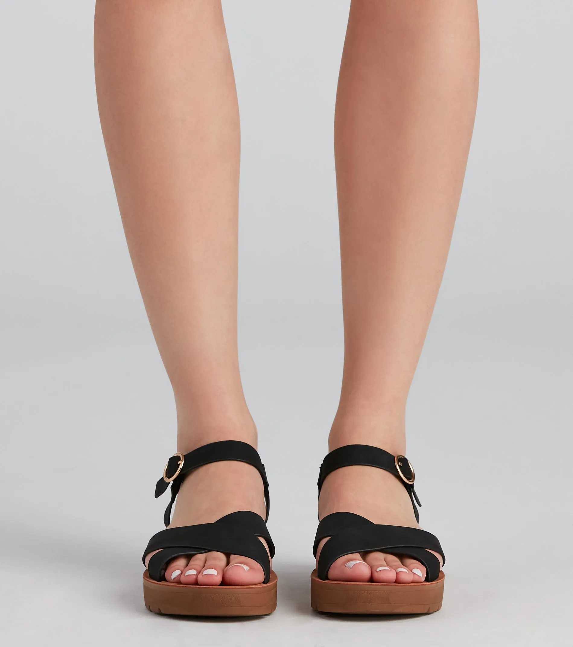 Comfort Level Criss-Cross Sandals