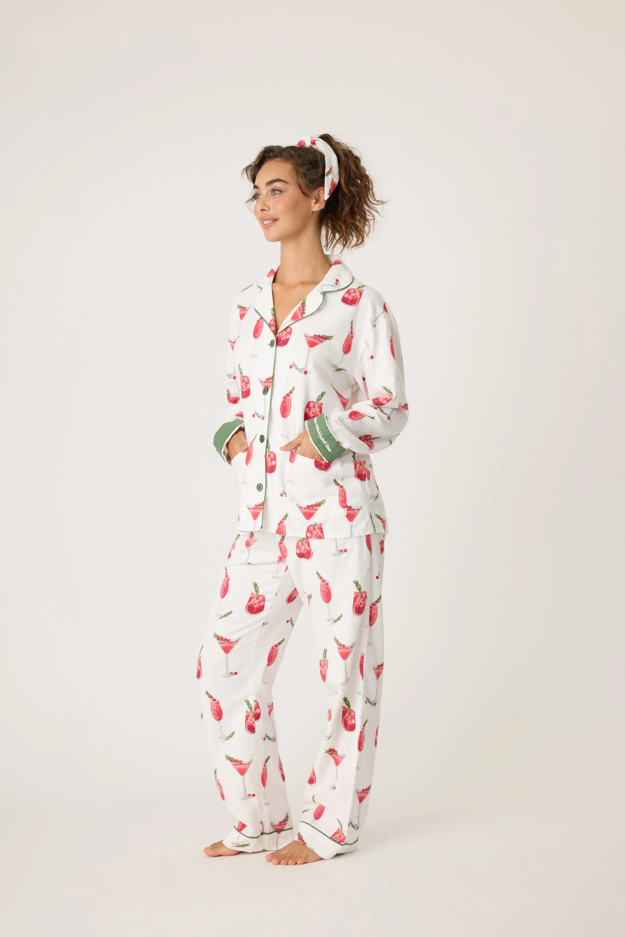 Cranberries & Cocktails Flannel PJ Set