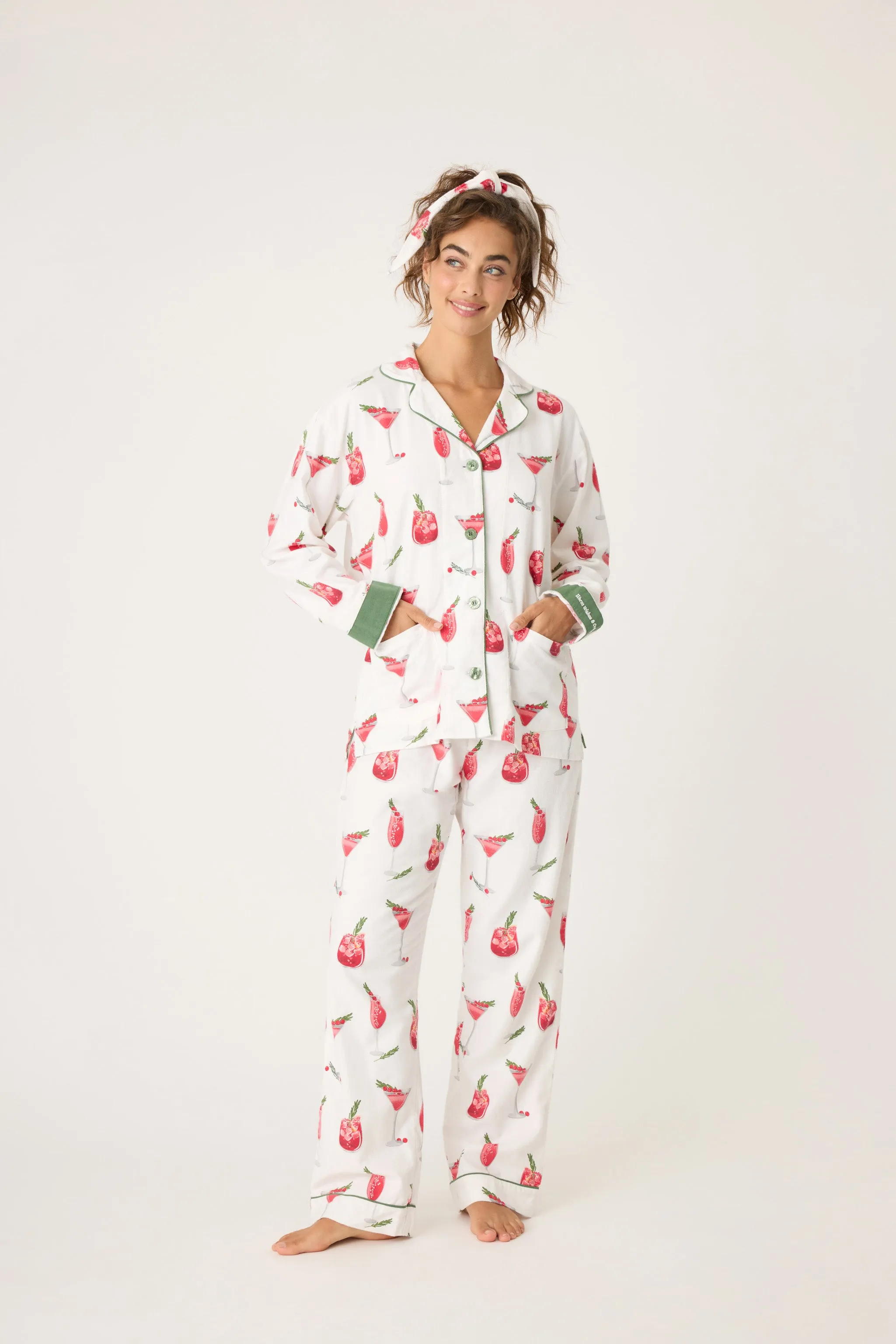 Cranberries & Cocktails Flannel PJ Set