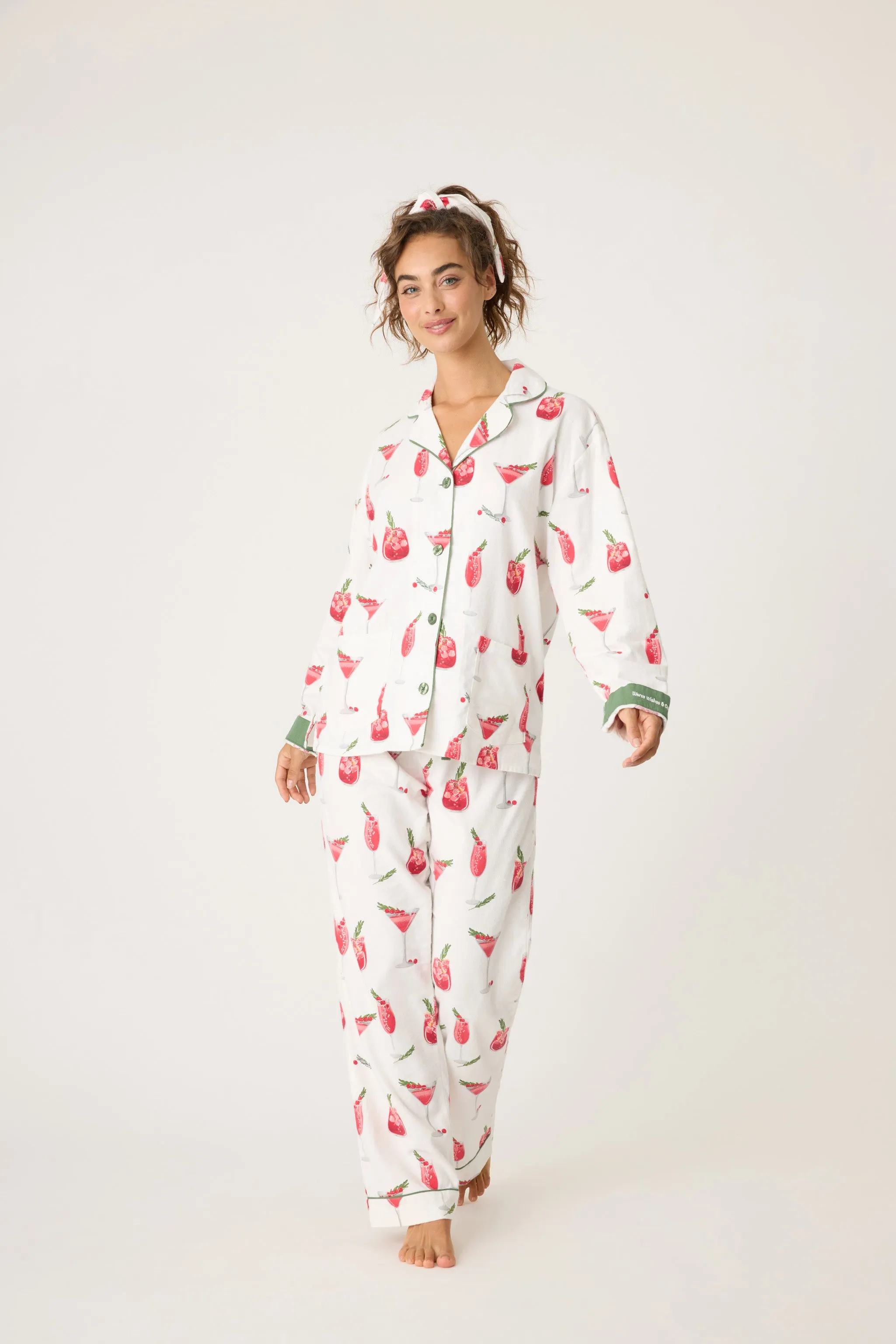 Cranberries & Cocktails Flannel PJ Set