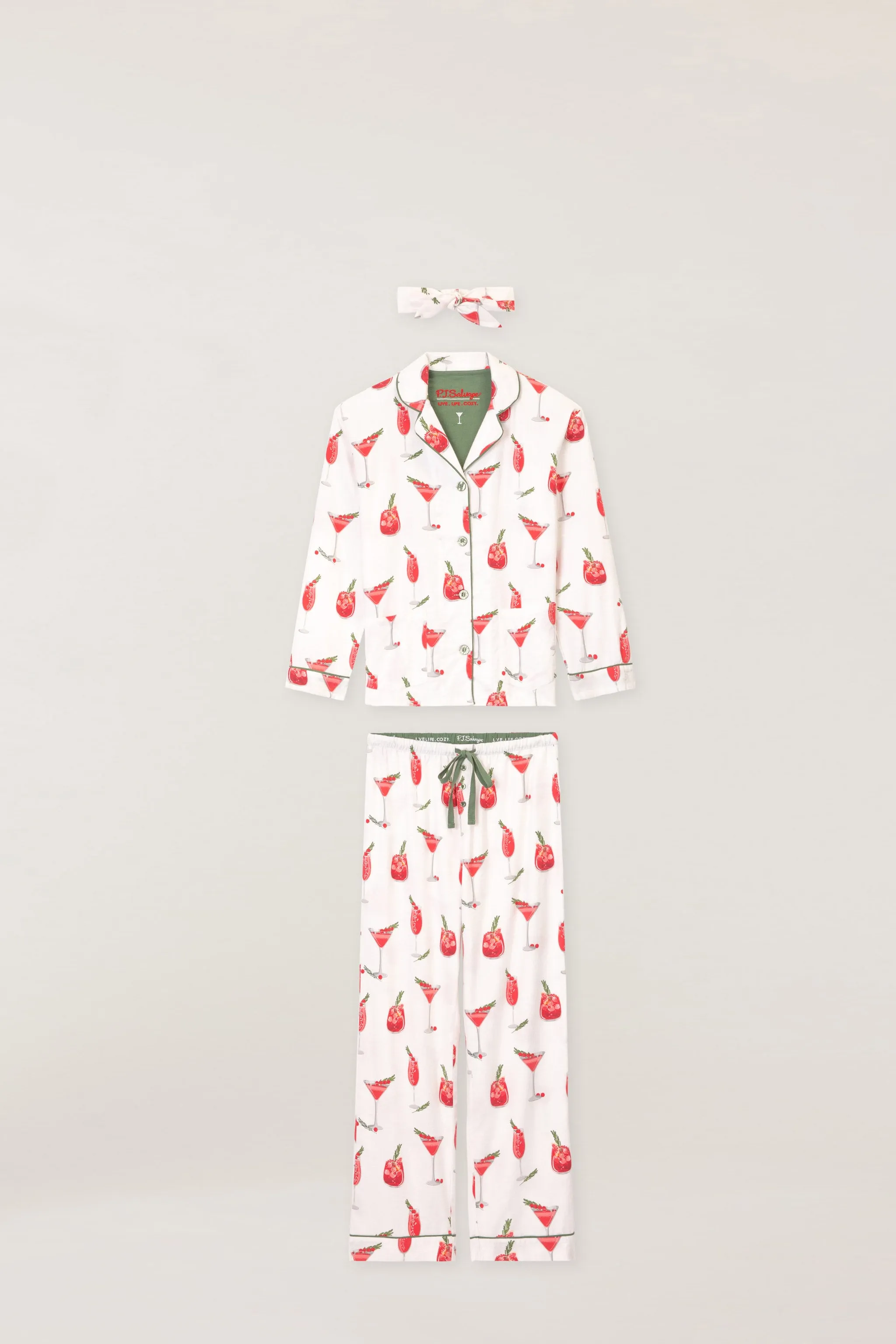 Cranberries & Cocktails Flannel PJ Set