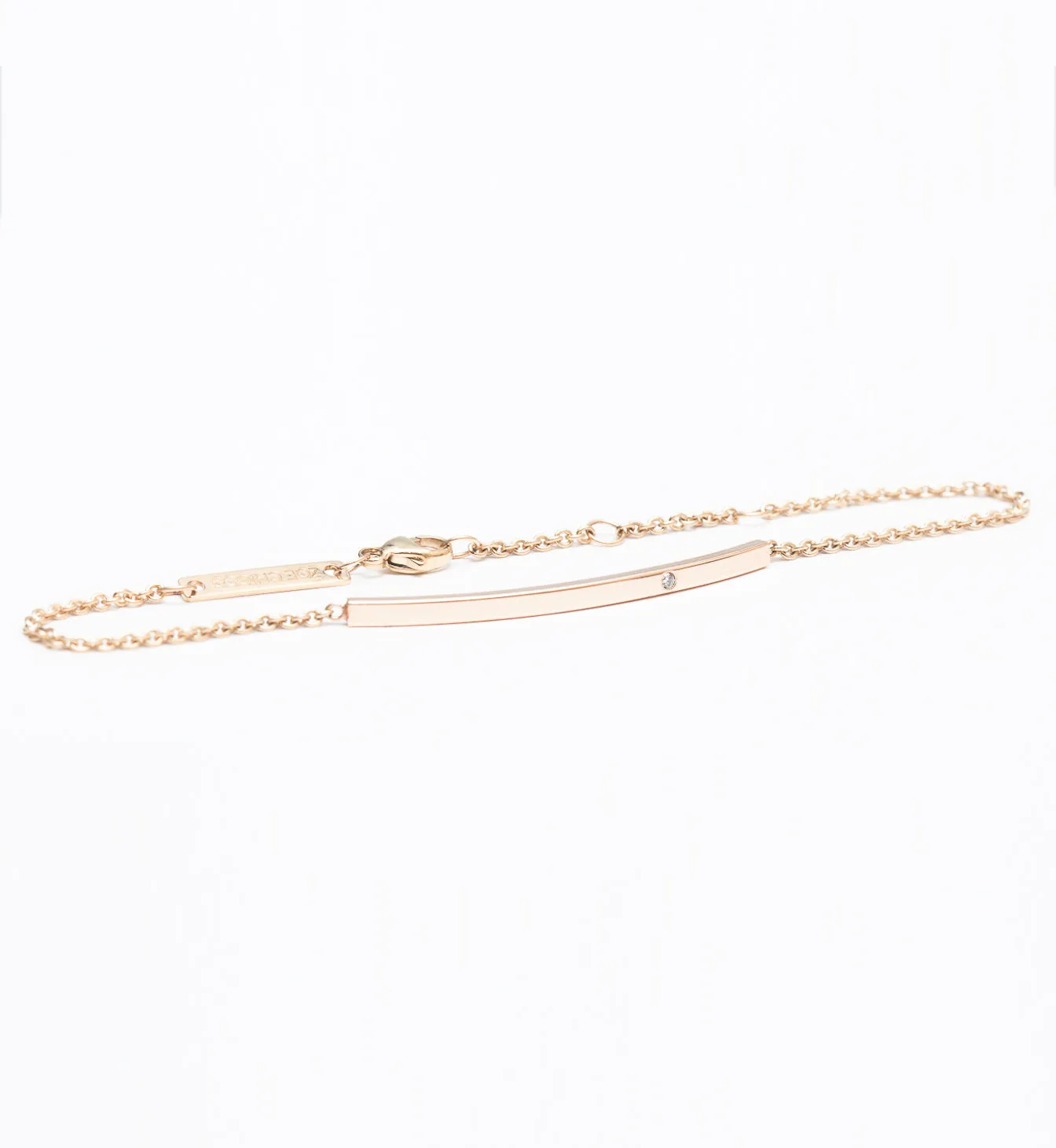 Diamond Curved Bar Bracelet