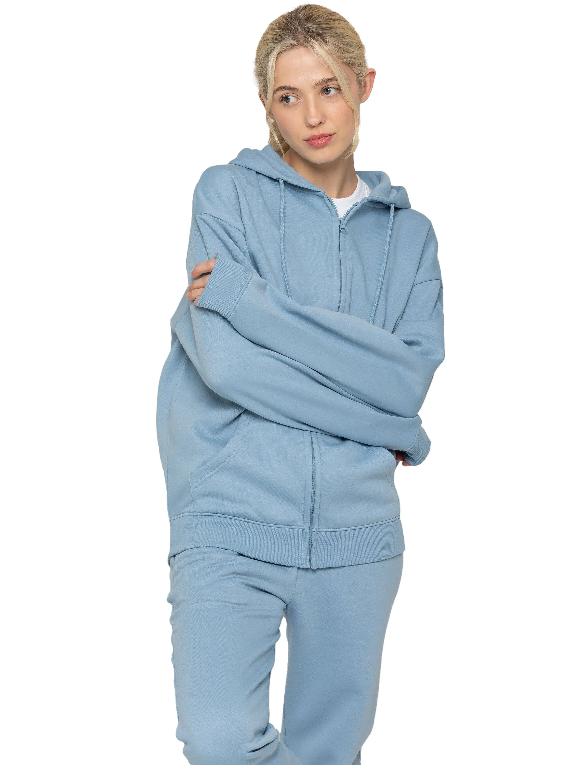 Enzo | Womens Oversized Zip Hoodie Tracksuit Set