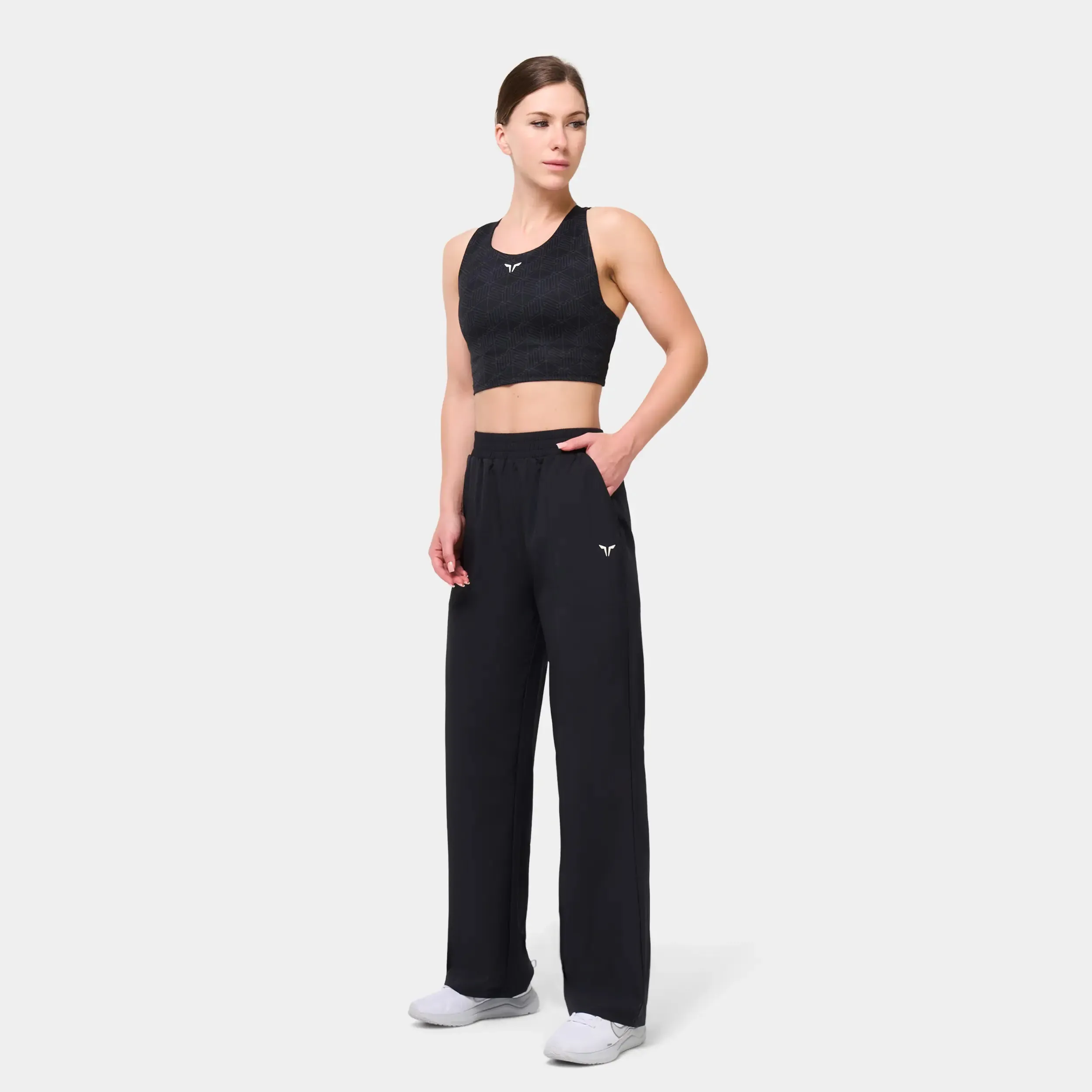 Essential Relaxed Woven Stretch Joggers - Black