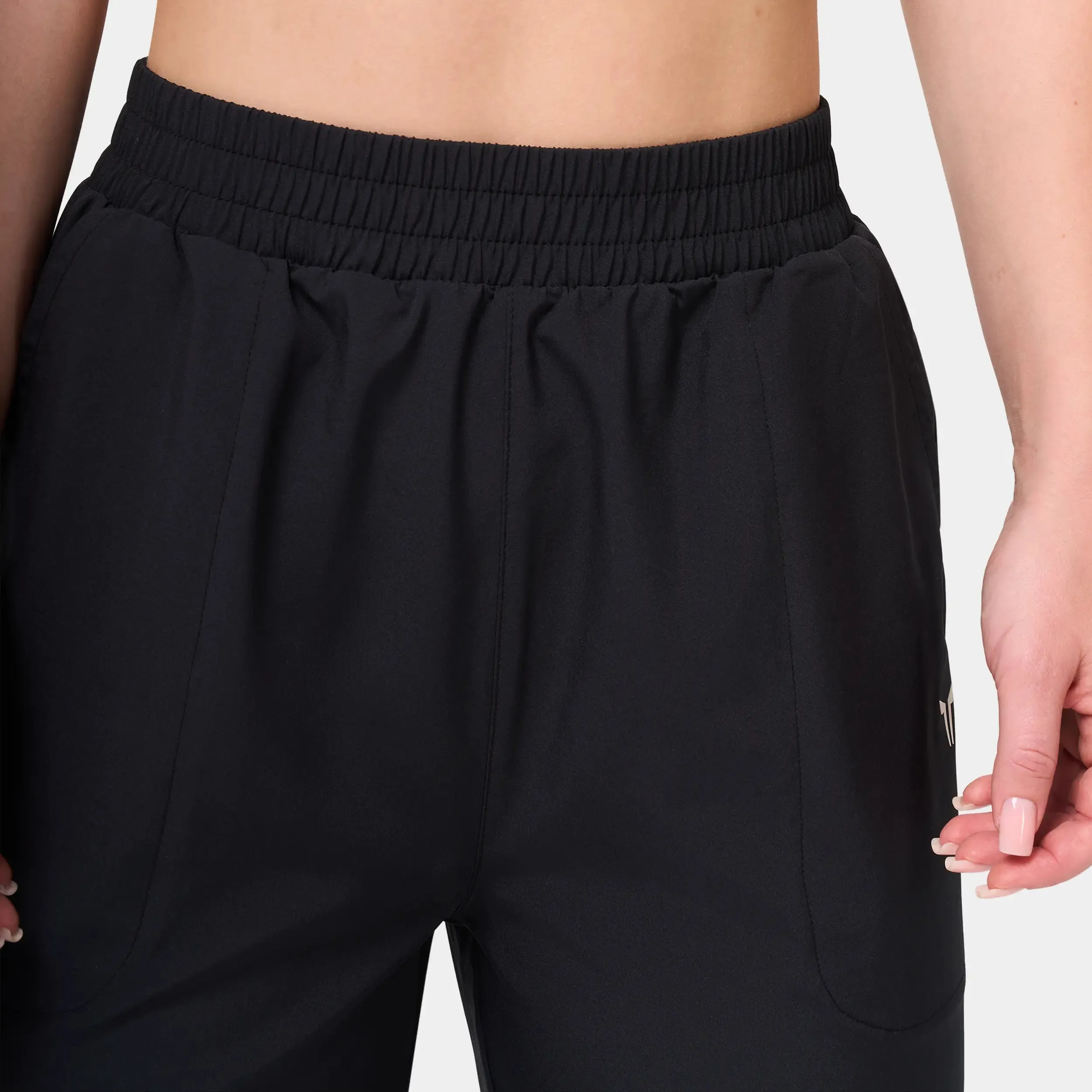 Essential Relaxed Woven Stretch Joggers - Black