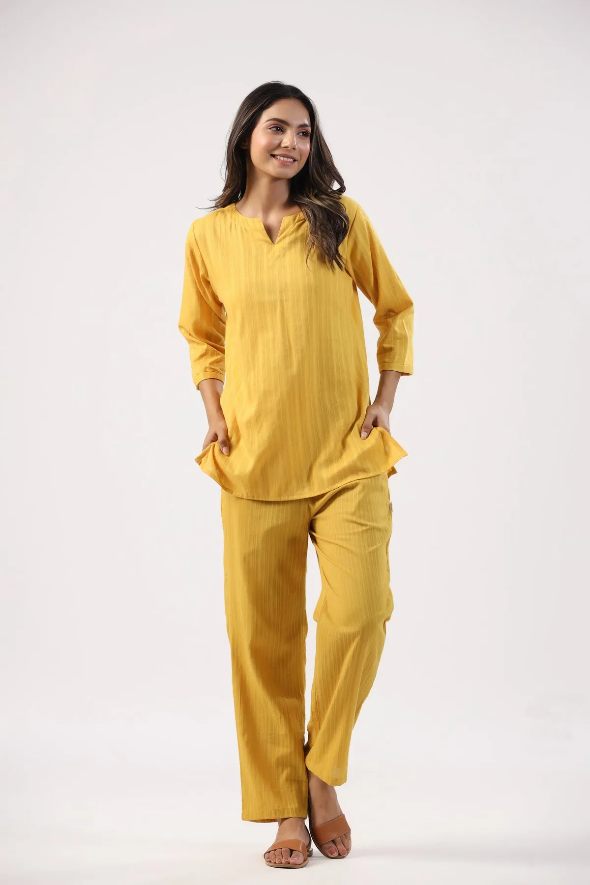 Fiery Flame Cotton Loungewear Top Set