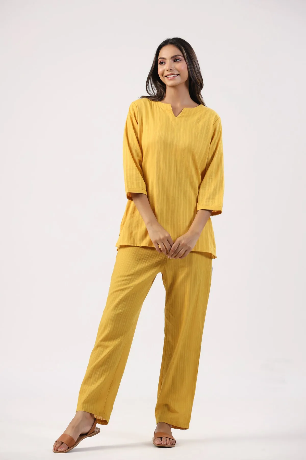 Fiery Flame Cotton Loungewear Top Set