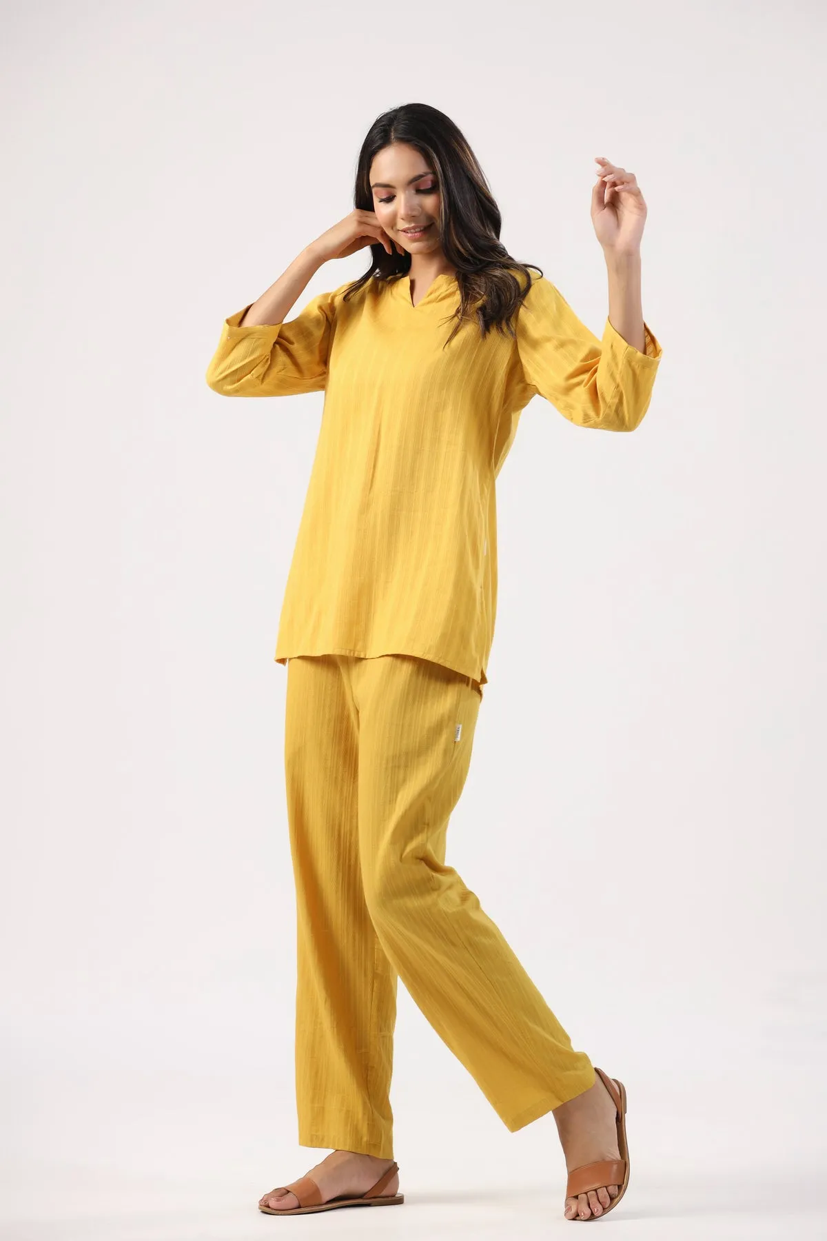 Fiery Flame Cotton Loungewear Top Set