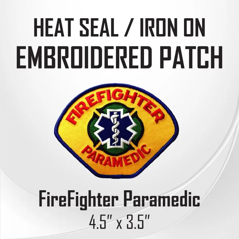 Firefighter Paramedic Embroidered Patch (4.5" x 3.5")