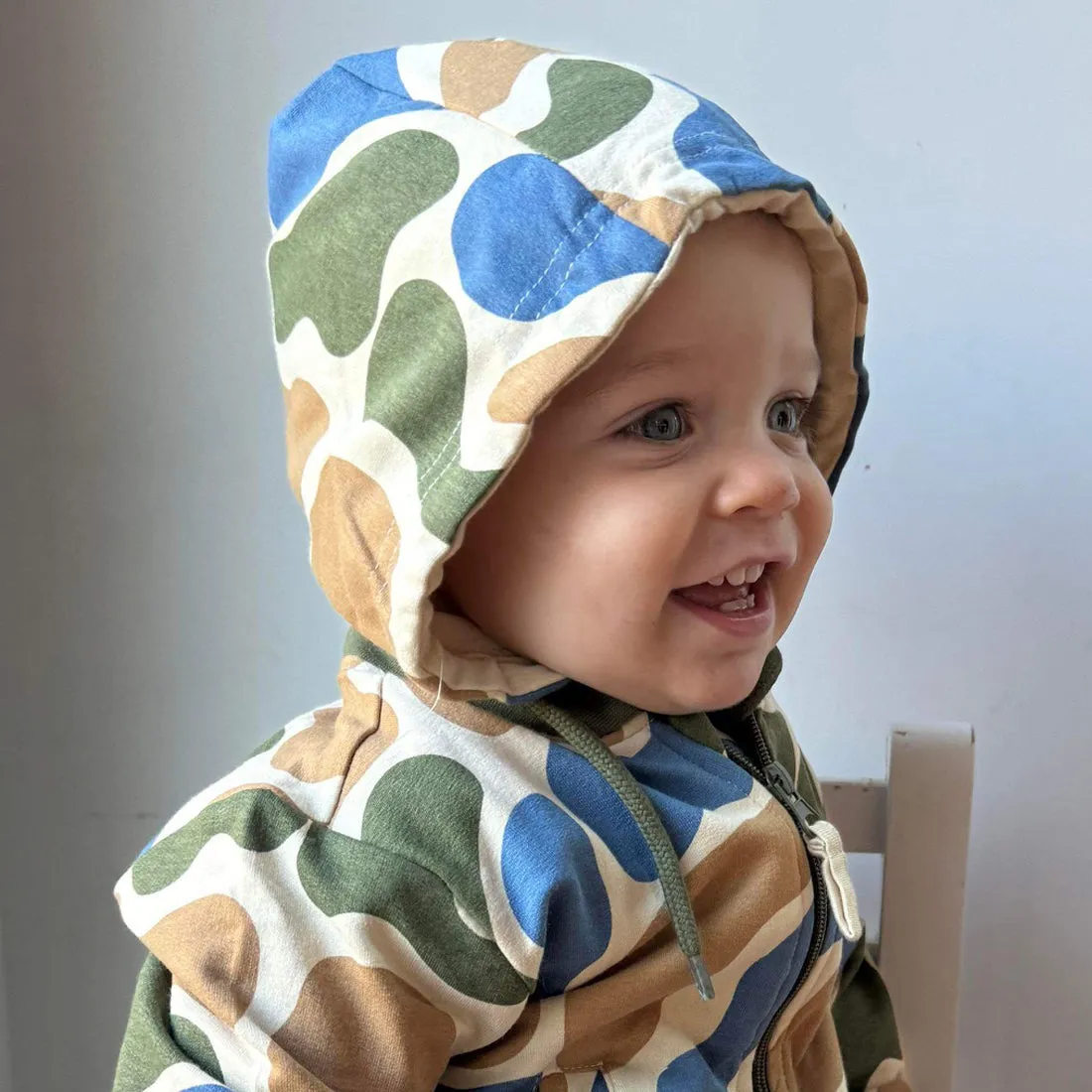 Geggamoja® Terazzo Jacket in Organic Cotton with Removable Hood