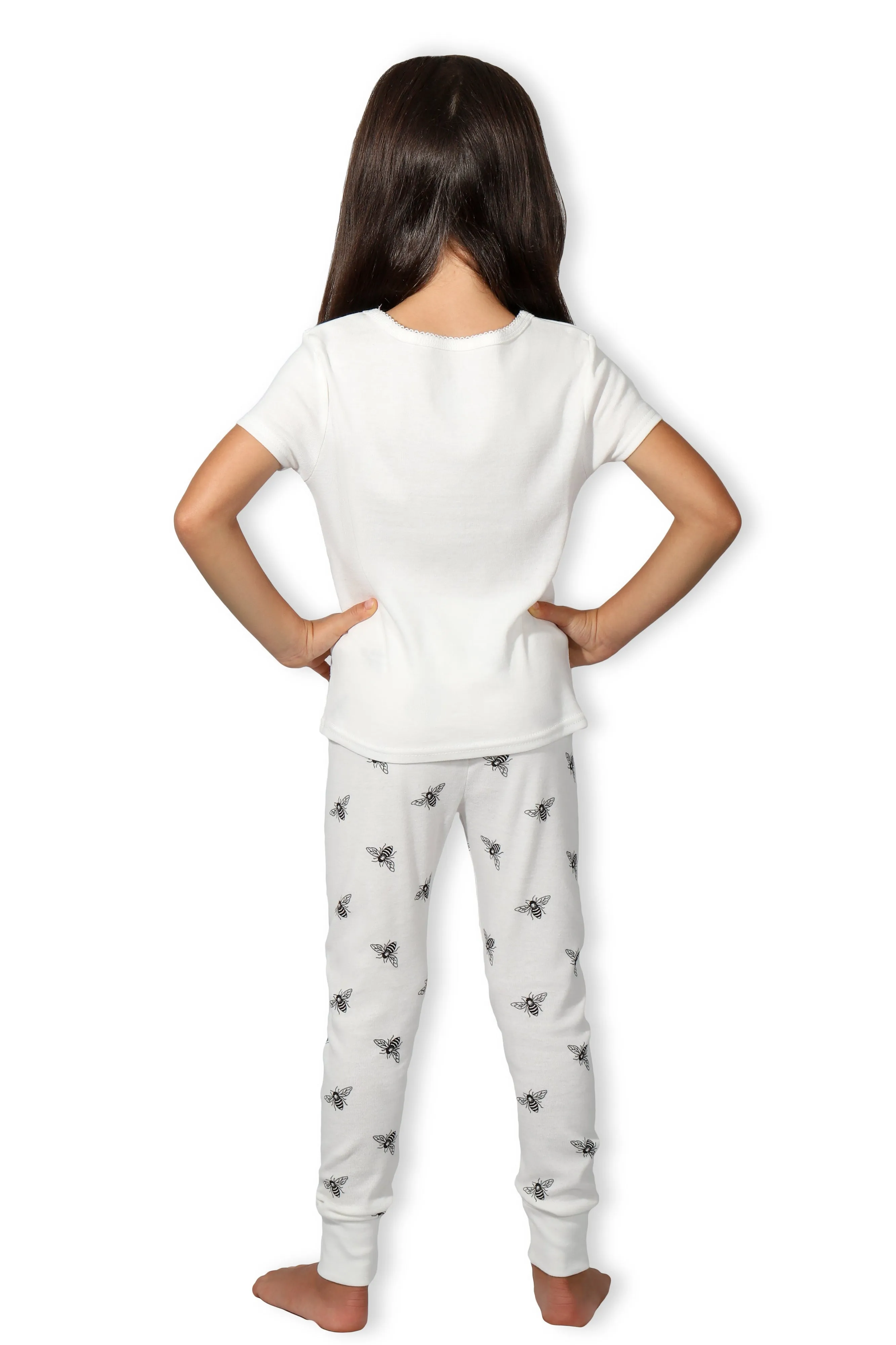 Girl's "BEE KIND" Short Sleeve Tee and Jogger Pajama Set