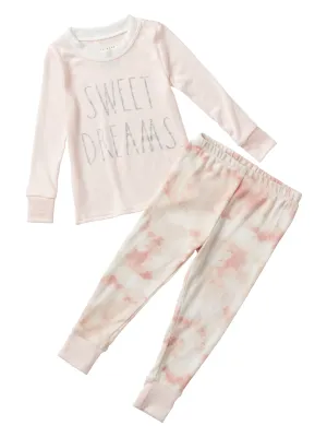 Girls' "SWEET DREAMS" Long Sleeve Top and Jogger Pajama Set