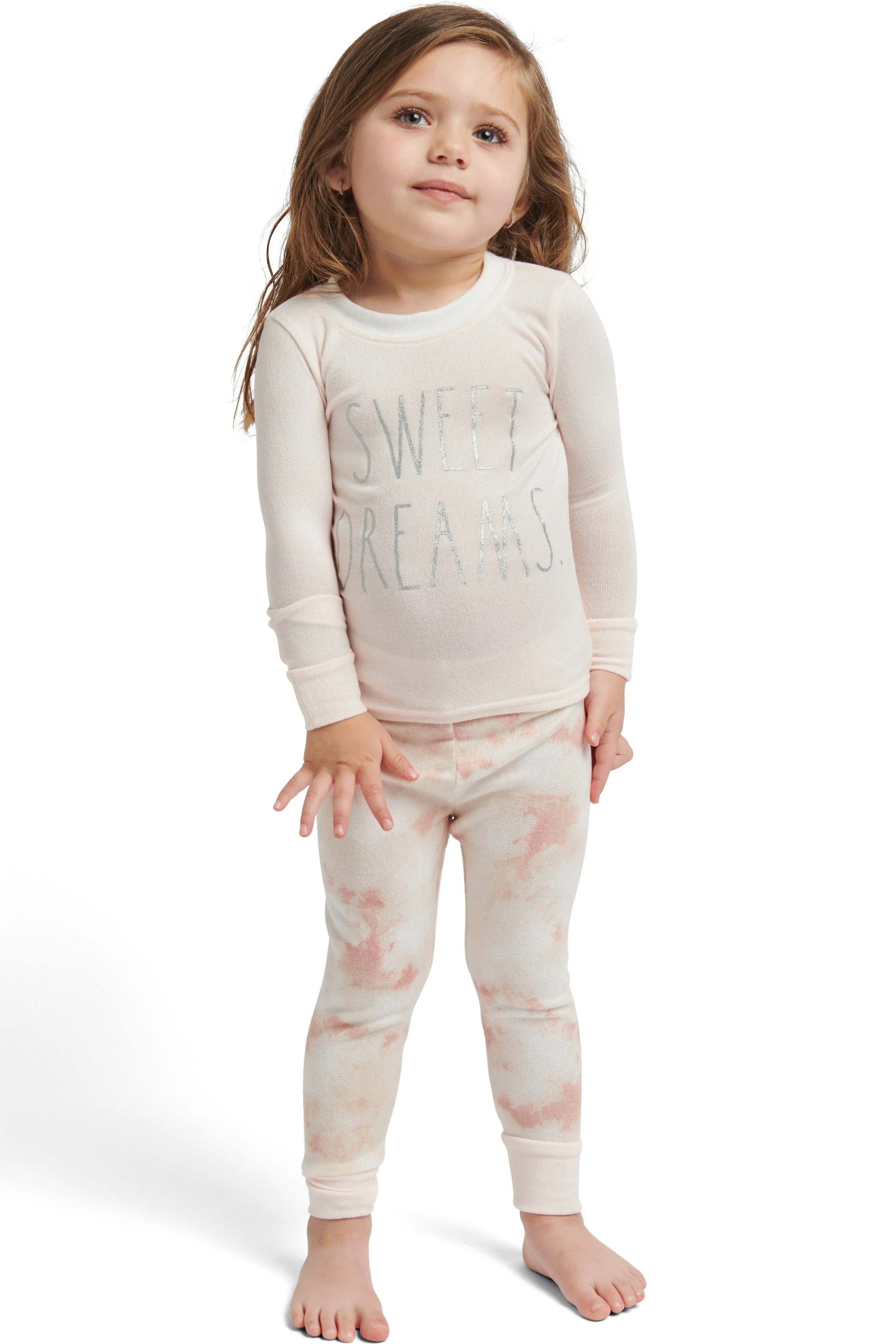 Girls' "SWEET DREAMS" Long Sleeve Top and Jogger Pajama Set