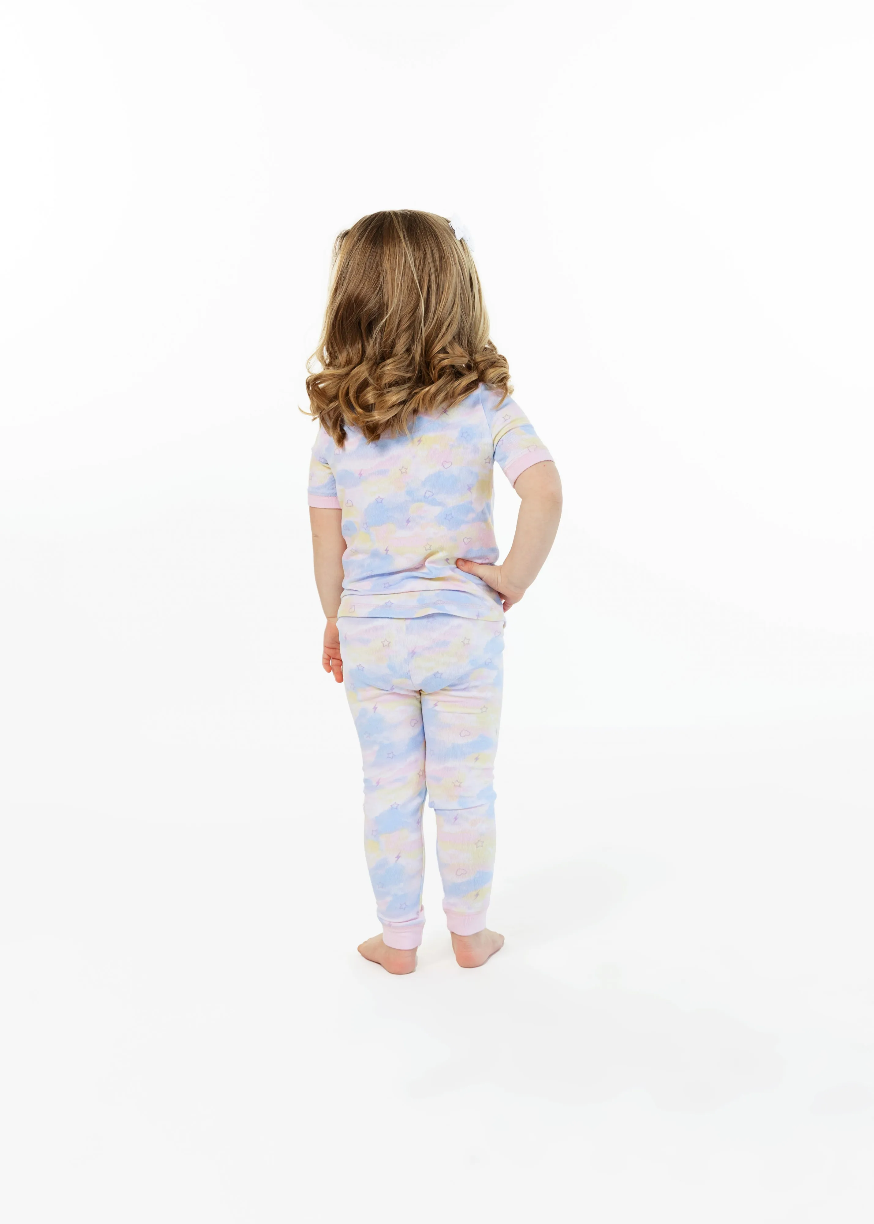 Girls Soft Clouds Snug Fit 2-Piece Pajama Sleep Set