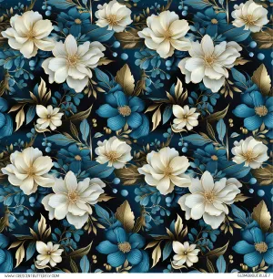 Glamorous Blue 7 Pattern Vinyl Sheet/Wrap