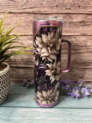 Glamorous Purple Handmade Custom Epoxy Tumbler