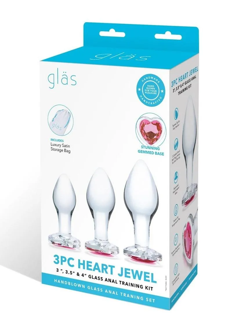 Glas Heart Jewel Glass Anal Training