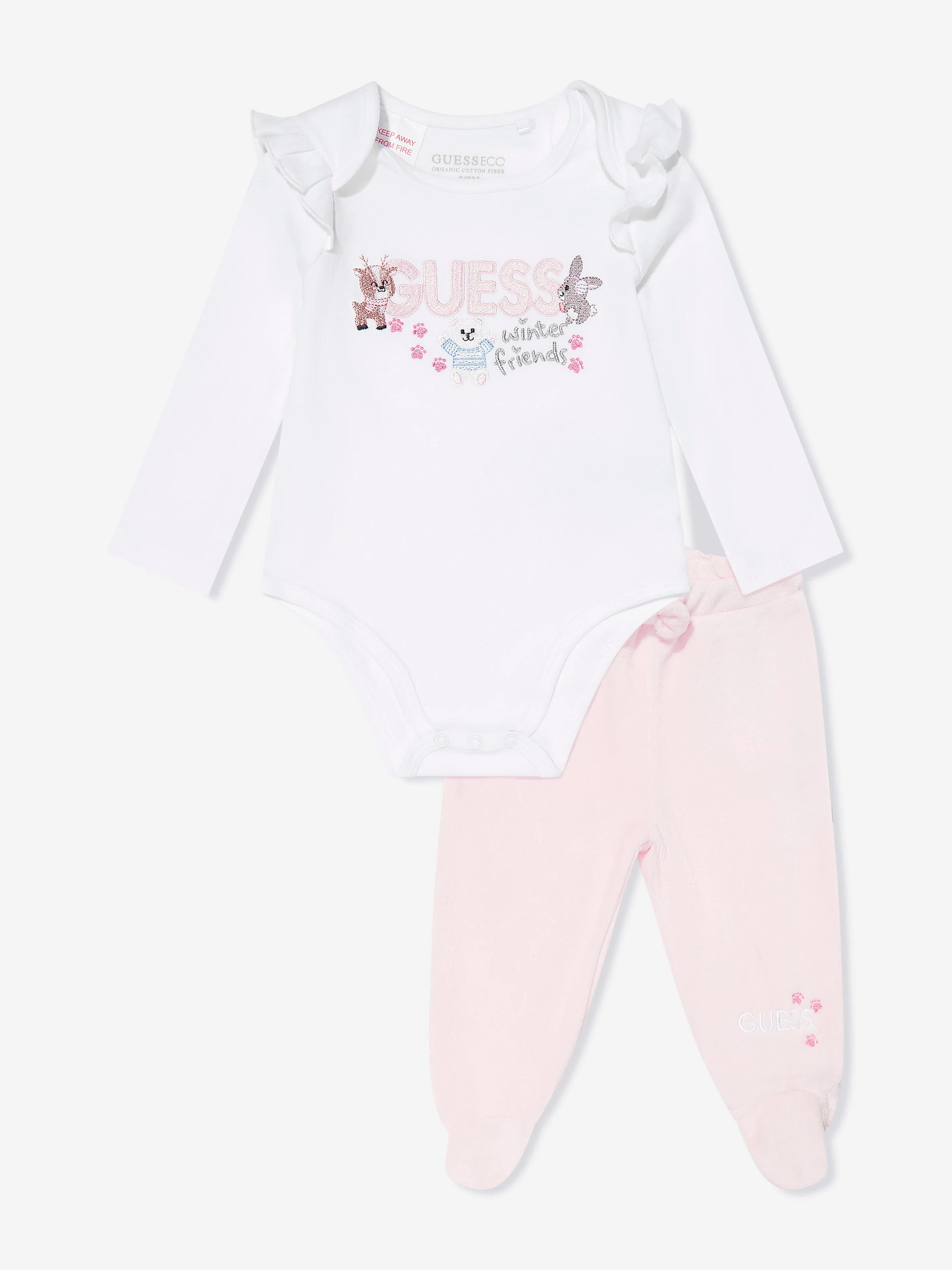 Guess Baby Girls Bodysuit And Pants Set in Multicolour