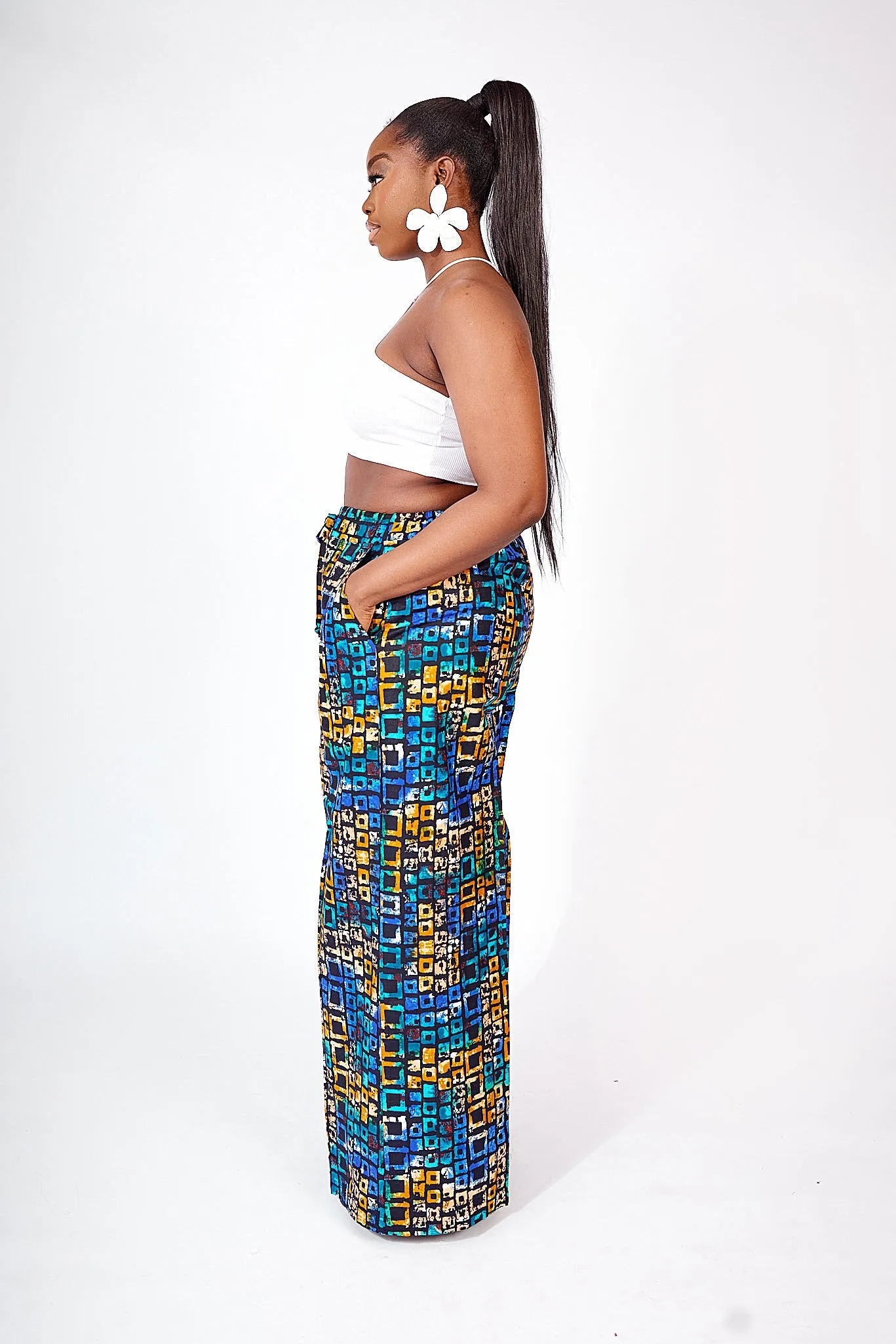 KAYIN AFRICAN PRINT WIDE LEG PANTS