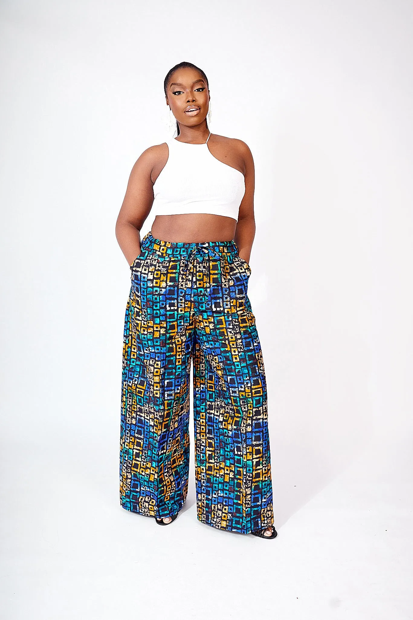 KAYIN AFRICAN PRINT WIDE LEG PANTS