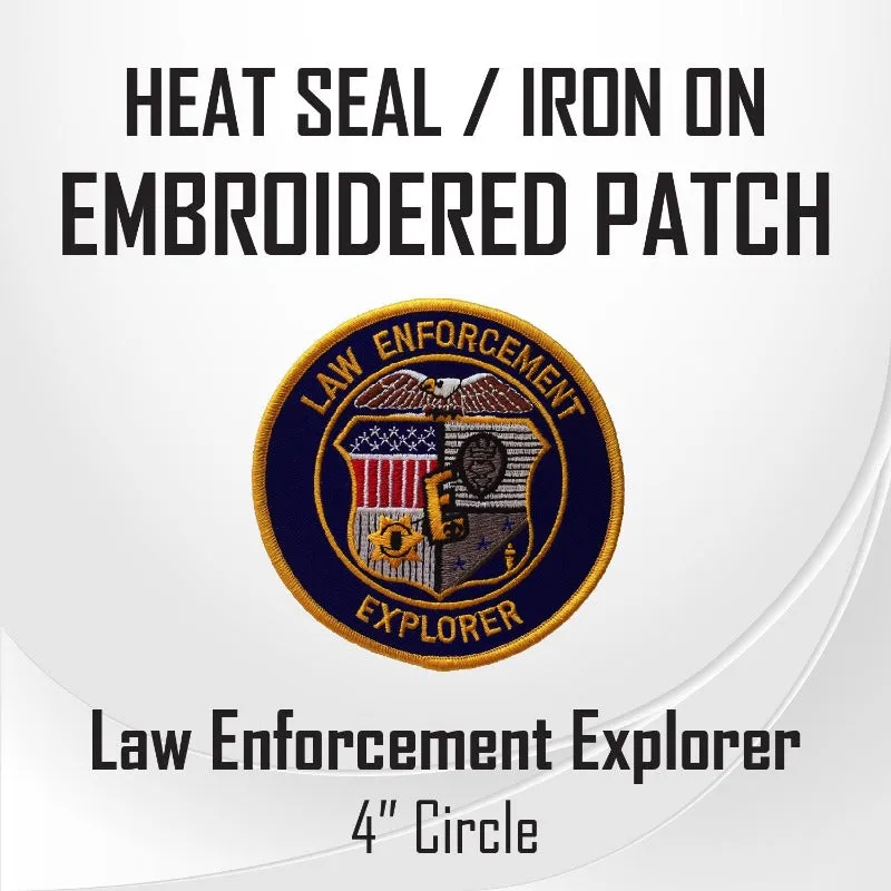 Law Enforcement Explorer Embroidered Patch (4" Circle)