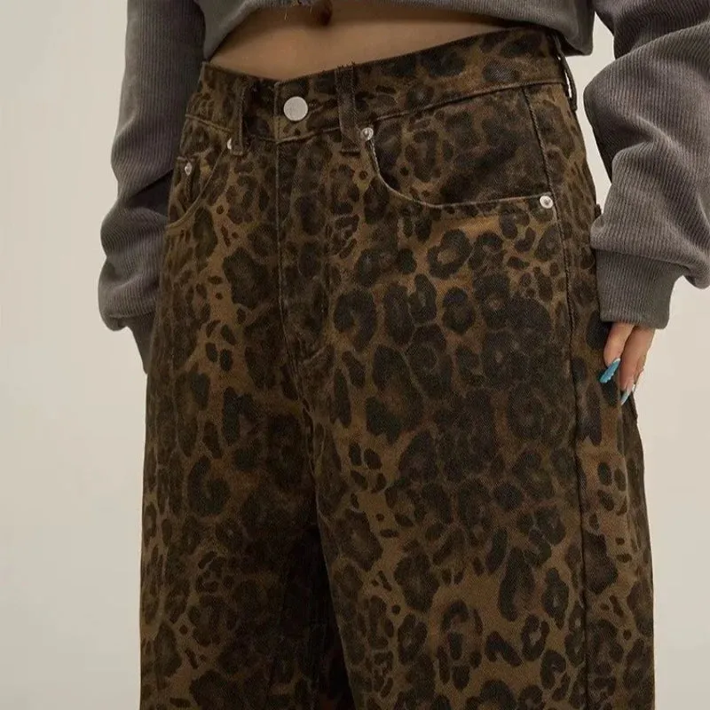 Leopard Patterned Cargo Pants