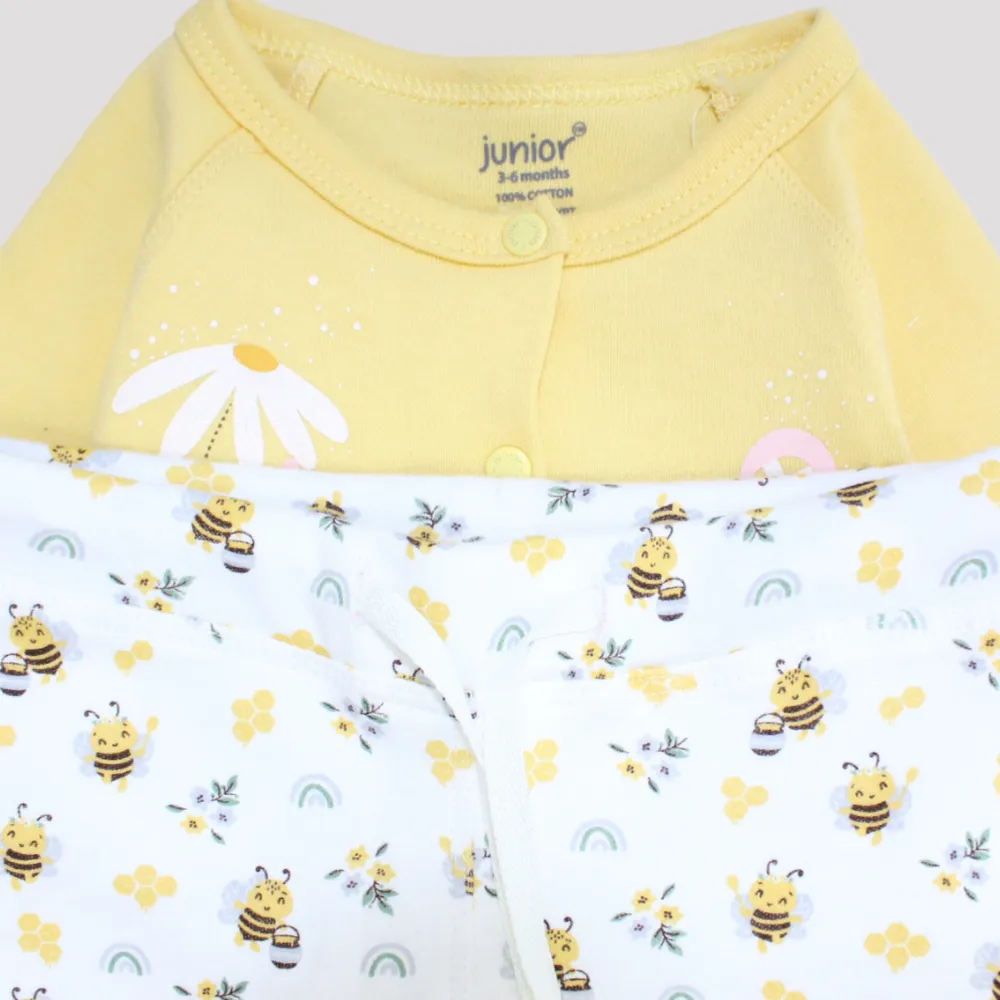 Little Bees Long-Sleeved Fleeced Pajama