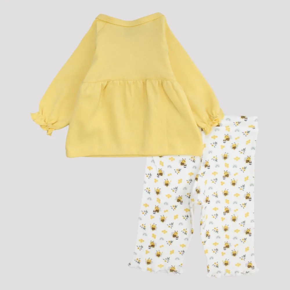 Little Bees Long-Sleeved Fleeced Pajama